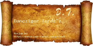 Dancziger Teréz névjegykártya